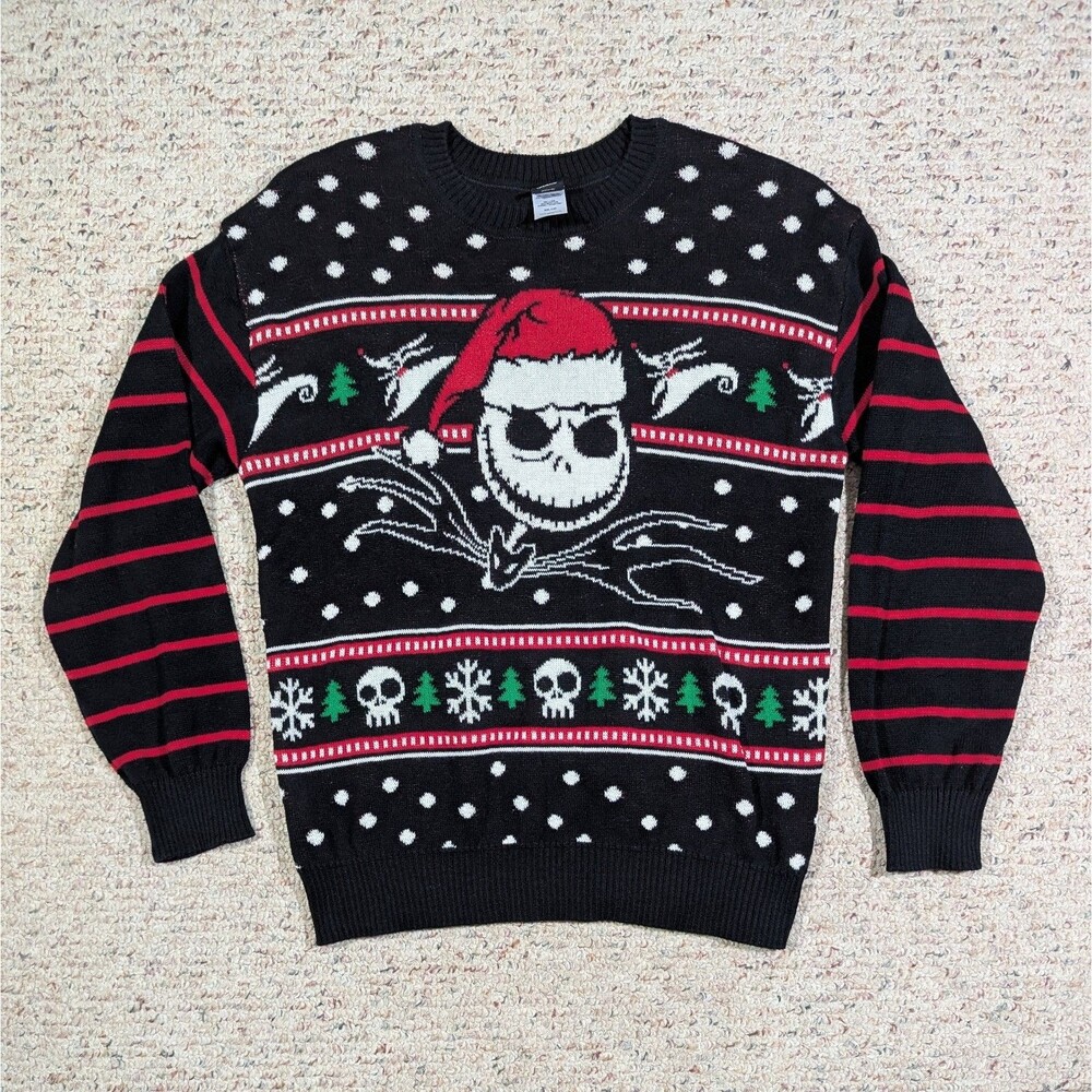 Disney Nightmare Before Christmas Ugly Sweater Juniors XXL (19) Jack Skellington